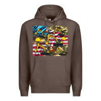 Coffee excavator American flag Premium Hoodie - Artiststas