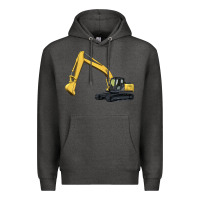 Charcoal Heather excavator Premium Hoodie - Artiststas