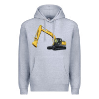 Heather Grey excavator Premium Hoodie - Artiststas