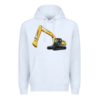 White excavator Premium Hoodie - Artiststas
