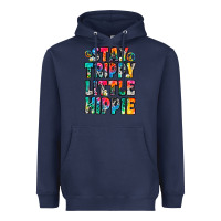 Navy stay trippy little hippie Heavyweight Hoodie - Zillion Design Studio