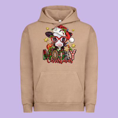 Mooey Christmas Baby Calf Urban Hoodie Designed By Jasminsmagicworld