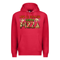Cardinal life is better with pizza Premium Hoodie - AdoDesignShop