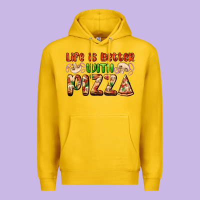Life Is Better With Pizza Premium Hoodie Designed By Adodesignshop