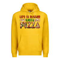Lemon life is better with pizza Premium Hoodie - AdoDesignShop