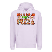 Lilac life is better with pizza Premium Hoodie - AdoDesignShop