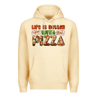 Pina Colada life is better with pizza Premium Hoodie - AdoDesignShop