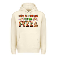 Sandshell life is better with pizza Premium Hoodie - AdoDesignShop