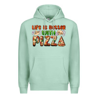 Seafoam life is better with pizza Premium Hoodie - AdoDesignShop