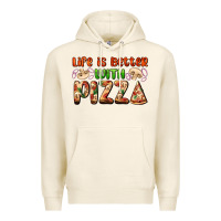 Tofu life is better with pizza Premium Hoodie - AdoDesignShop