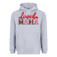 Heather Grey loved mama Heavyweight Hoodie - RanaPortraitStore