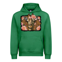 Emerald Western Floral Giraffe Urban Hoodie - LillyAllenDesigns