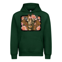 Foreset Green Western Floral Giraffe Urban Hoodie - LillyAllenDesigns