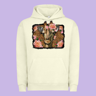 Western Floral Giraffe Urban Hoodie Designed By Lillyallendesigns