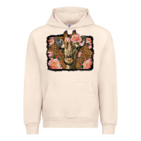 Sandshell Western Floral Giraffe Urban Hoodie - LillyAllenDesigns