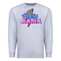 Heather Grey badass mama Premium Sweatshirt - Zillion Design Studio