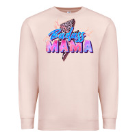 Pale Pink badass mama Premium Sweatshirt - Zillion Design Studio