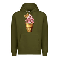 Army Green ice cream fast food Premium Hoodie - AdoDesignShop