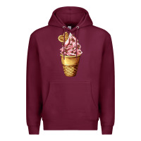 Burgundy ice cream fast food Premium Hoodie - AdoDesignShop