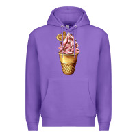 Purple ice cream fast food Premium Hoodie - AdoDesignShop