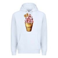 White ice cream fast food Premium Hoodie - AdoDesignShop