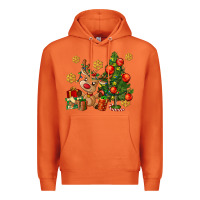 Carrot reindeer and christmas tree Premium Hoodie - AdoDesignShop