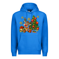 True Royal reindeer and christmas tree Premium Hoodie - AdoDesignShop