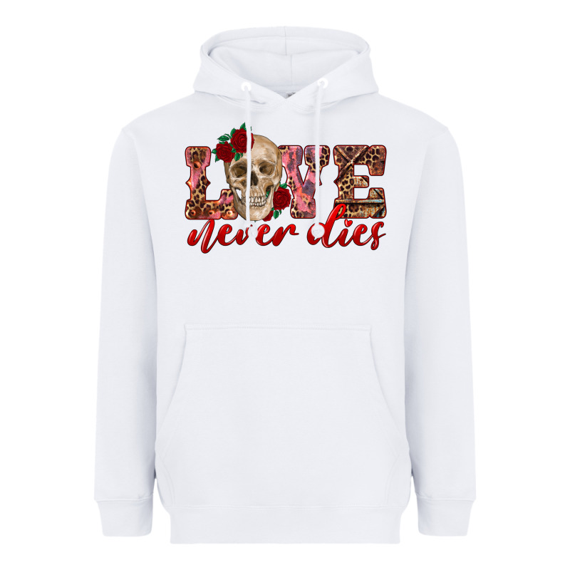 Love Never Dies Skull Heavyweight Hoodie by RanaPortraitStore | Teevron