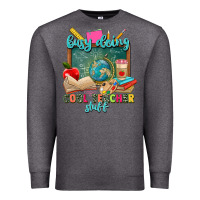 Charcoal Heather busy doing cool teacher stuff Premium Sweatshirt - Zillion Design Studio