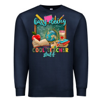 Navy busy doing cool teacher stuff Premium Sweatshirt - Zillion Design Studio