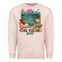 Pale Pink busy doing cool teacher stuff Premium Sweatshirt - Zillion Design Studio