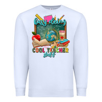 White busy doing cool teacher stuff Premium Sweatshirt - Zillion Design Studio