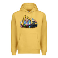 Antique Gold easter excavator gnome egg leopard Premium Hoodie - Artiststas