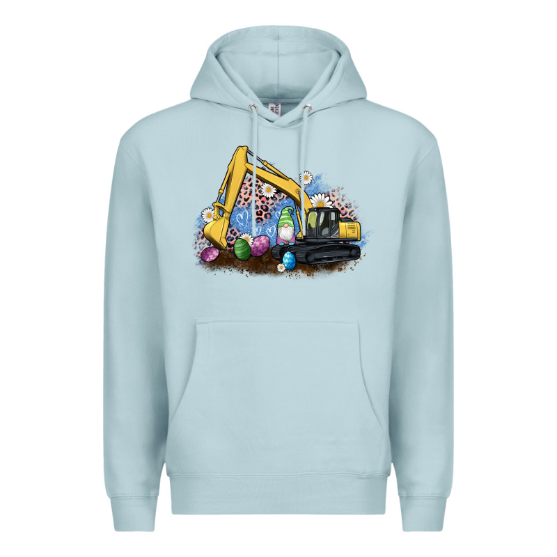 Easter Excavator Gnome Egg Leopard Premium Hoodie by Artiststas | Teevron