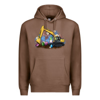 Chestnut easter excavator gnome egg leopard Premium Hoodie - Artiststas