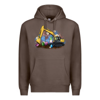 Coffee easter excavator gnome egg leopard Premium Hoodie - Artiststas