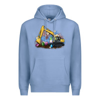 Colony Blue easter excavator gnome egg leopard Premium Hoodie - Artiststas