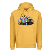 Mustard easter excavator gnome egg leopard Premium Hoodie - Artiststas