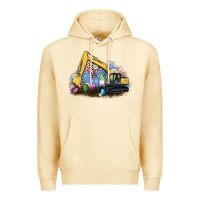 Pina Colada easter excavator gnome egg leopard Premium Hoodie - Artiststas