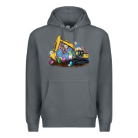 Rock easter excavator gnome egg leopard Premium Hoodie - Artiststas