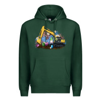 Sports Green easter excavator gnome egg leopard Premium Hoodie - Artiststas