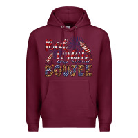 Burgundy red white boujee Premium Hoodie - Artiststas
