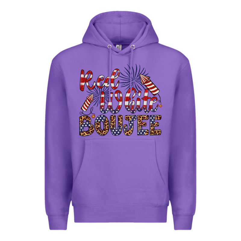 Red White Boujee Premium Hoodie by Artiststas | Teevron