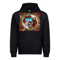 Black american football helmet and leopard Urban Hoodie - NancyCooperArtShop