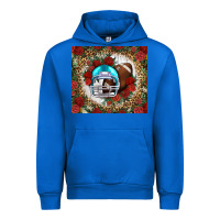 Cobalt american football helmet and leopard Urban Hoodie - NancyCooperArtShop