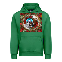 Emerald american football helmet and leopard Urban Hoodie - NancyCooperArtShop
