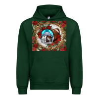 Forest Green american football helmet and leopard Urban Hoodie - NancyCooperArtShop