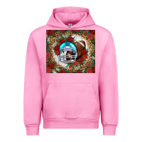 Fuchsia Pink american football helmet and leopard Urban Hoodie - NancyCooperArtShop