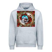Heather Grey american football helmet and leopard Urban Hoodie - NancyCooperArtShop