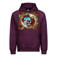 Mauve Wine american football helmet and leopard Urban Hoodie - NancyCooperArtShop